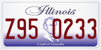 IL license plate Z950233