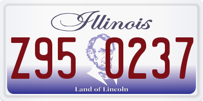IL license plate Z950237