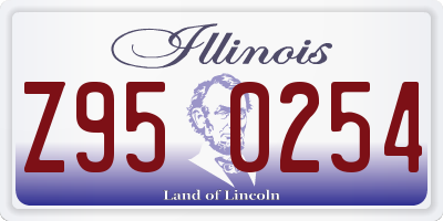 IL license plate Z950254