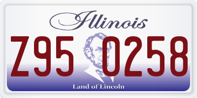 IL license plate Z950258