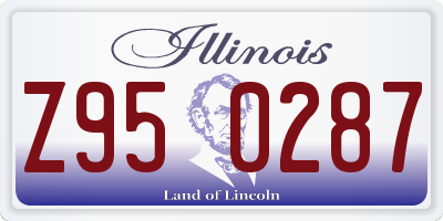 IL license plate Z950287
