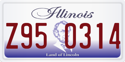 IL license plate Z950314