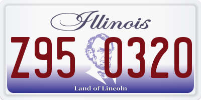 IL license plate Z950320