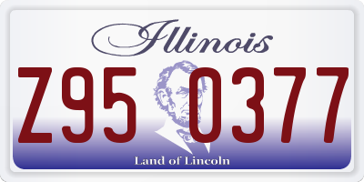 IL license plate Z950377