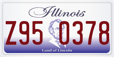 IL license plate Z950378
