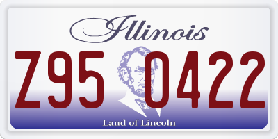 IL license plate Z950422