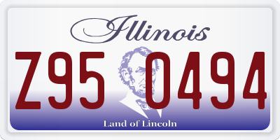 IL license plate Z950494