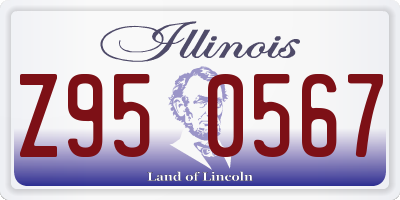 IL license plate Z950567