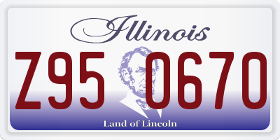IL license plate Z950670