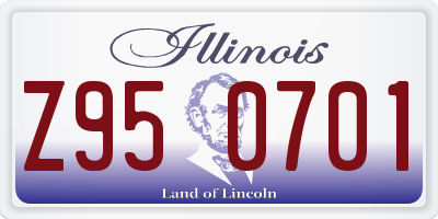 IL license plate Z950701