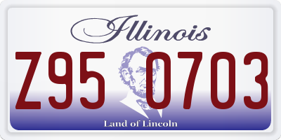 IL license plate Z950703