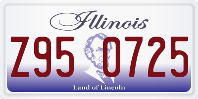 IL license plate Z950725