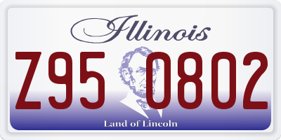 IL license plate Z950802