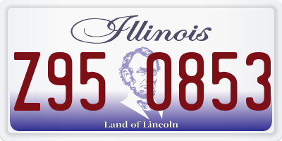IL license plate Z950853