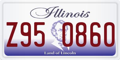 IL license plate Z950860