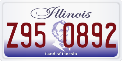 IL license plate Z950892