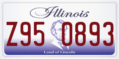 IL license plate Z950893