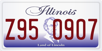 IL license plate Z950907