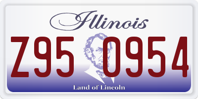 IL license plate Z950954