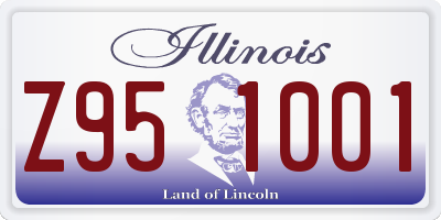 IL license plate Z951001