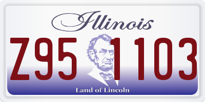 IL license plate Z951103