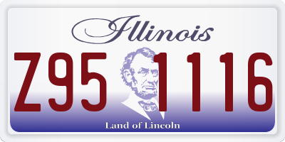 IL license plate Z951116