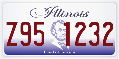 IL license plate Z951232