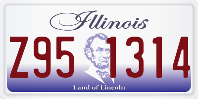 IL license plate Z951314
