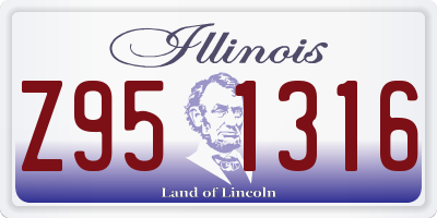IL license plate Z951316