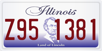 IL license plate Z951381