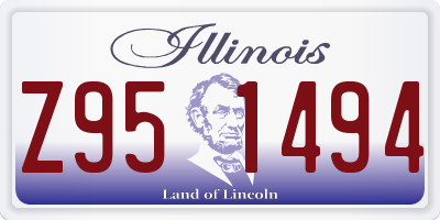 IL license plate Z951494