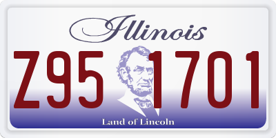 IL license plate Z951701