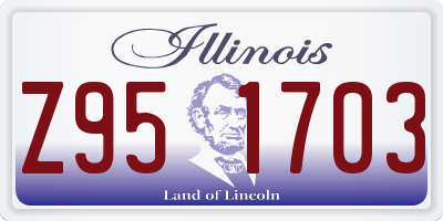 IL license plate Z951703