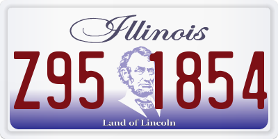 IL license plate Z951854