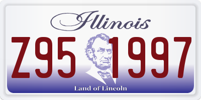 IL license plate Z951997