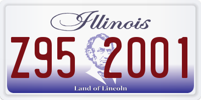 IL license plate Z952001
