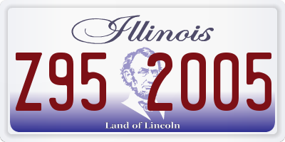 IL license plate Z952005