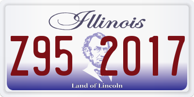 IL license plate Z952017