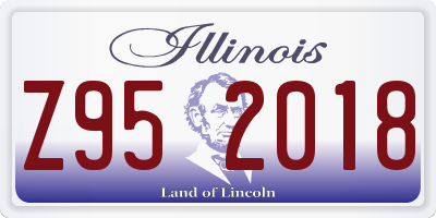 IL license plate Z952018