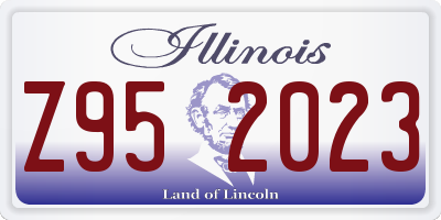 IL license plate Z952023