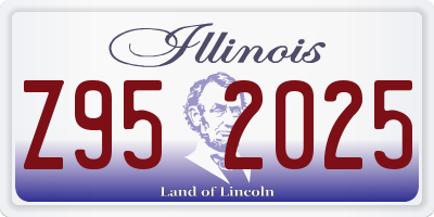 IL license plate Z952025