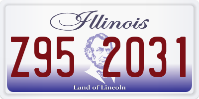 IL license plate Z952031