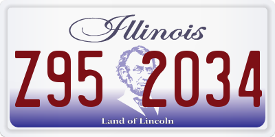 IL license plate Z952034