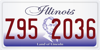 IL license plate Z952036