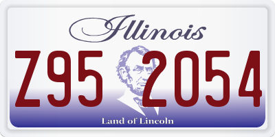 IL license plate Z952054