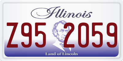 IL license plate Z952059
