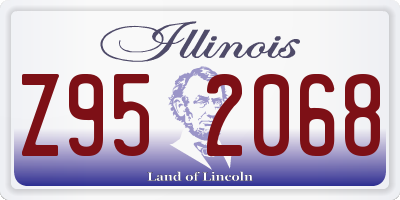 IL license plate Z952068