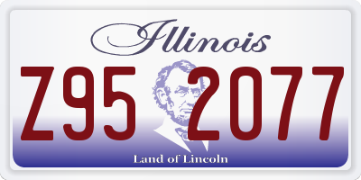 IL license plate Z952077