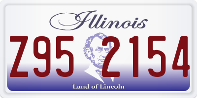 IL license plate Z952154