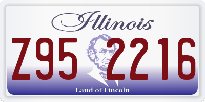 IL license plate Z952216
